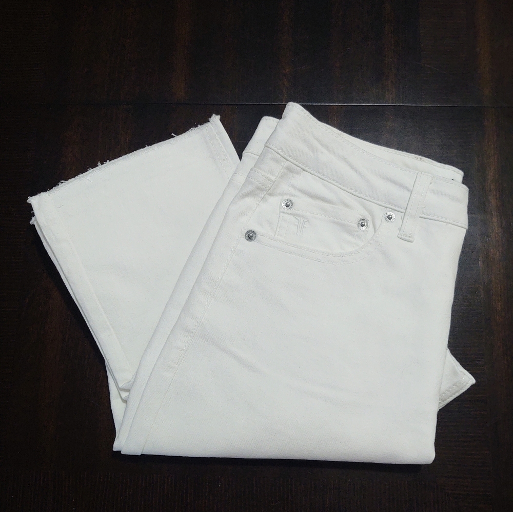 Frye White Denim Straight Leg Jeans 4/27